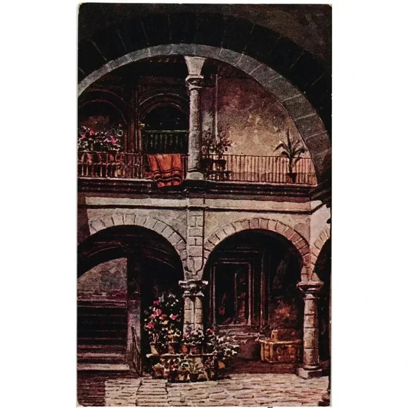 American Vintage Other - Patio in Vizcainas College Mexico D.F. XVII Century Postcard